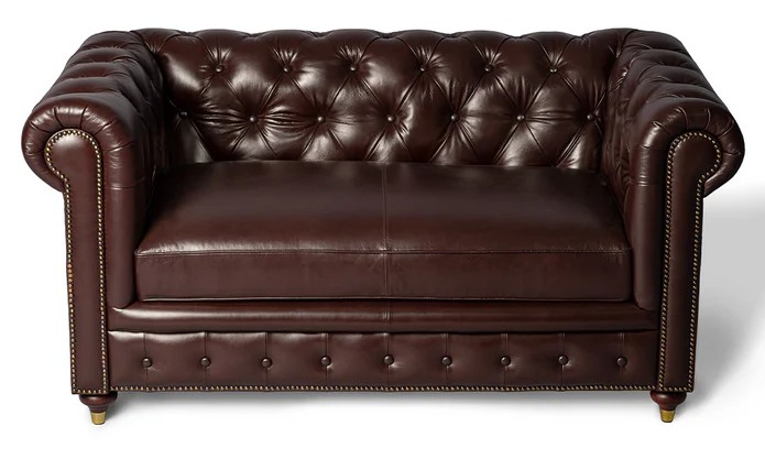 Leather sofa after deep cleaning and conditioning